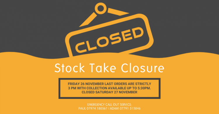 Notice of Stocktaking Closure 📦