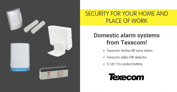 Domestic alarm systems from Texecom – now in stock 😃