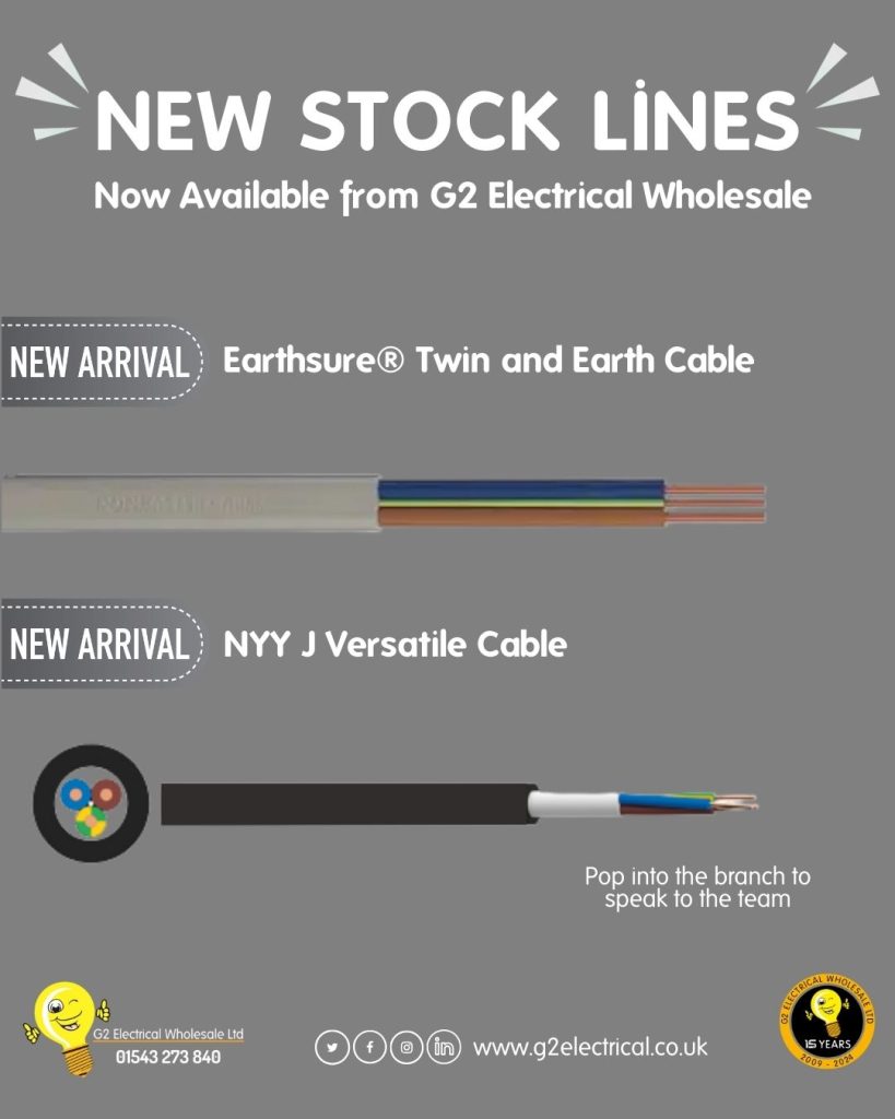 G2 Electrical Wholesale | Cable News Exciting Additions Expanded Stock 1