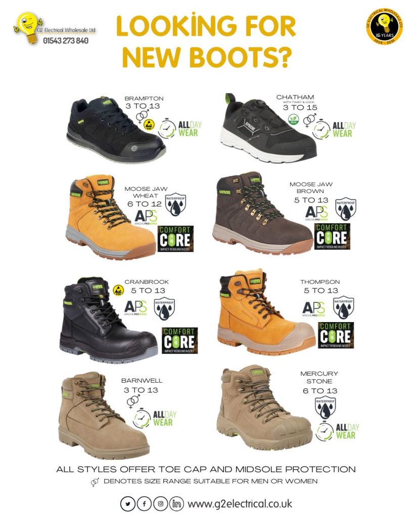 G2 Electrical Wholesale Brand New Workwear Boots Available Now