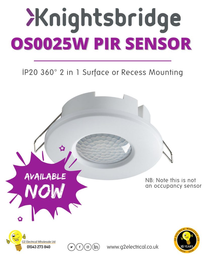 G2 Electrical Wholesale Introducing the Knightsbridge OS0025W PIR
